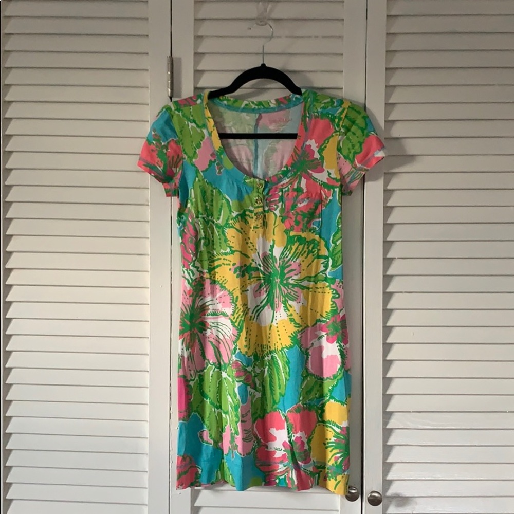 Lilly Pulitzer Floral T-Shirt Mini Dress